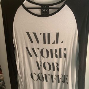 Long black and white shirt from